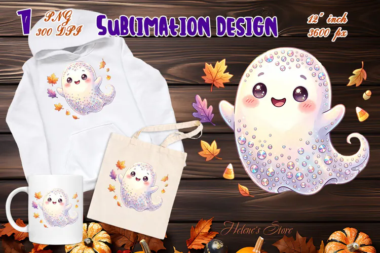 Cute Halloween clipart | Kawaii shirt sublimation designs