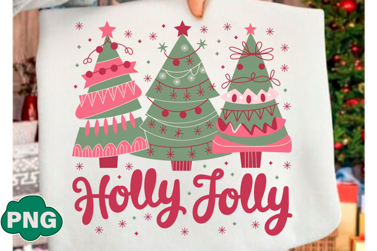 Christmas Tree Holly Jolly Png,