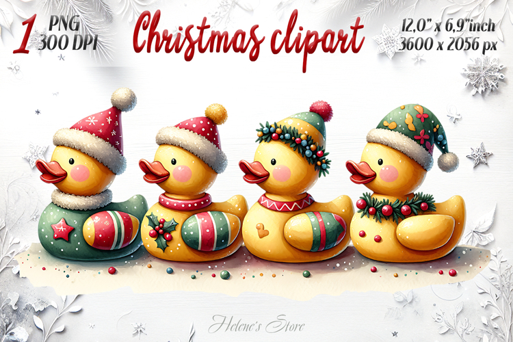 Christmas funny rubber ducks clipart t shirt design png