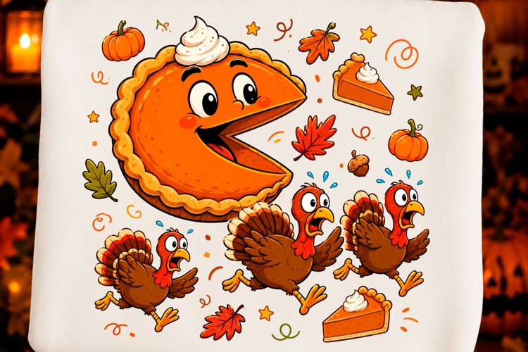 Pumpkin Pie Turkey Chase PNG