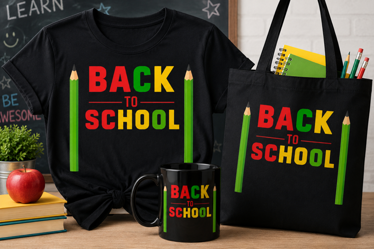 Back to School PNG, Colorful Pencil Frame Design