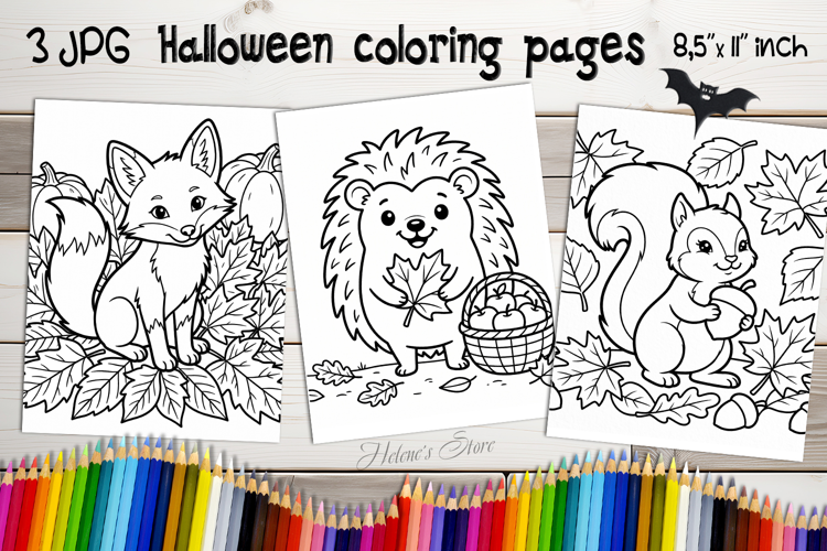Cute Forest Animals Coloring Pages |Kids Coloring Book Print