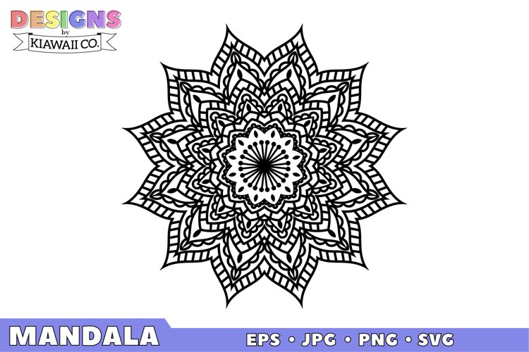 Mandala 1 EPS, JPG, PNG, SVG example image 1