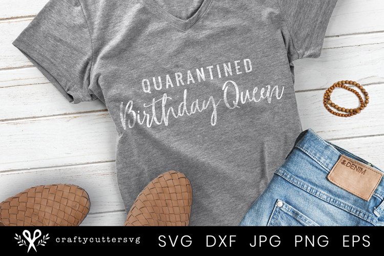 Quarantined Birthday Queen Svg, Birthday in Quarantine Shirt example image 1