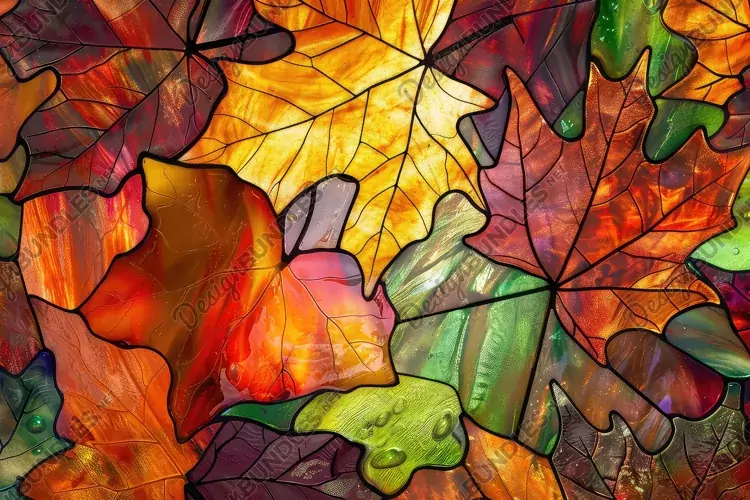 Vibrant Abstract Autumn Leaves Background Wallpaper
