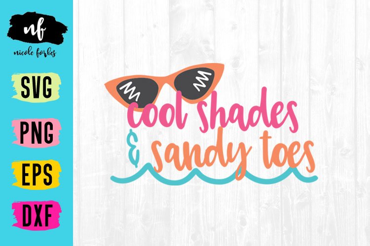 Cool Shades & Sandy Toes SVG Cut File example image 1