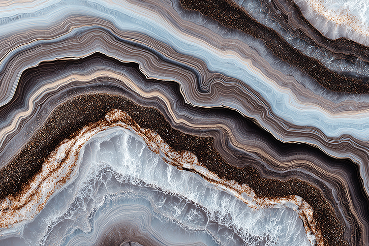 Luxury Brown Agate Marble Layers
