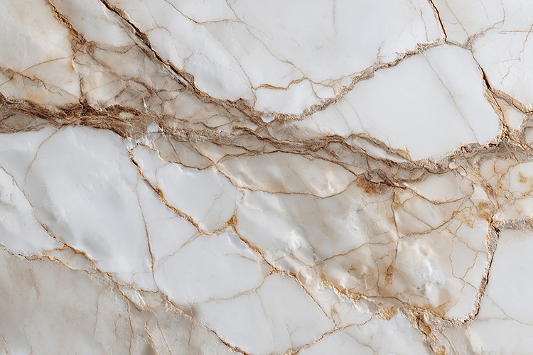 White Marble with Gold Veins