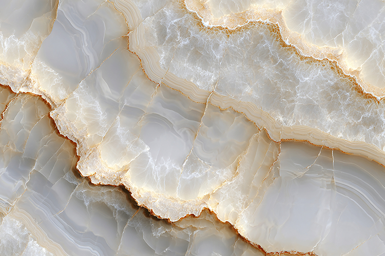 White Onyx Marble with Gold Veins