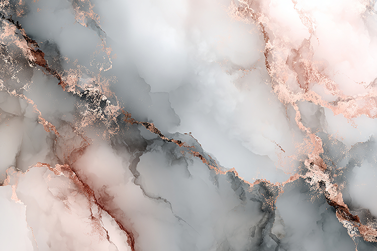Gray Marble with Rose Gold Veins
