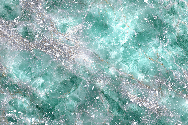 Luxury Mint Green Marble with Silver Texture