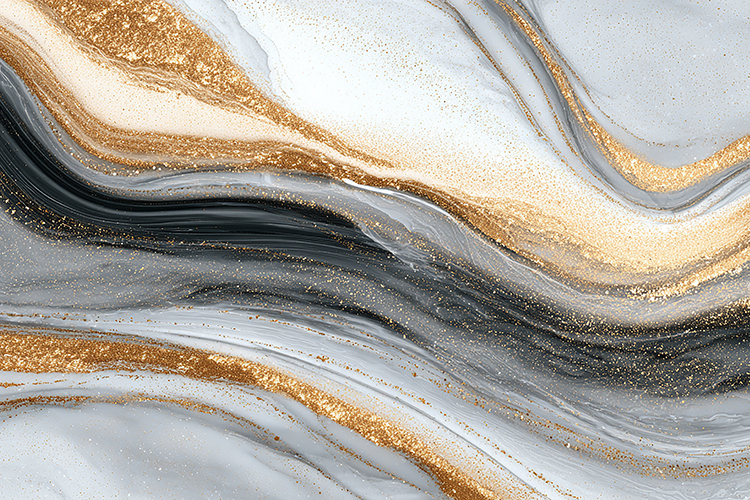 Luxury White Grey Marble with Gold Glitter