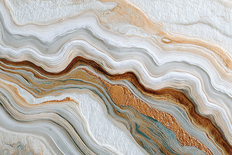 Luxury White Agate Marble with Gold Veins