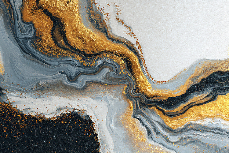 Luxury Black Grey Marble with Gold Veins