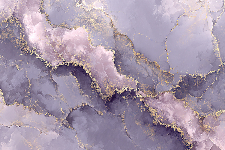 Purple Marble with Gold Veins