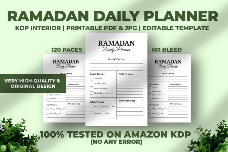 Ramadan Daily Planner KDP Interior