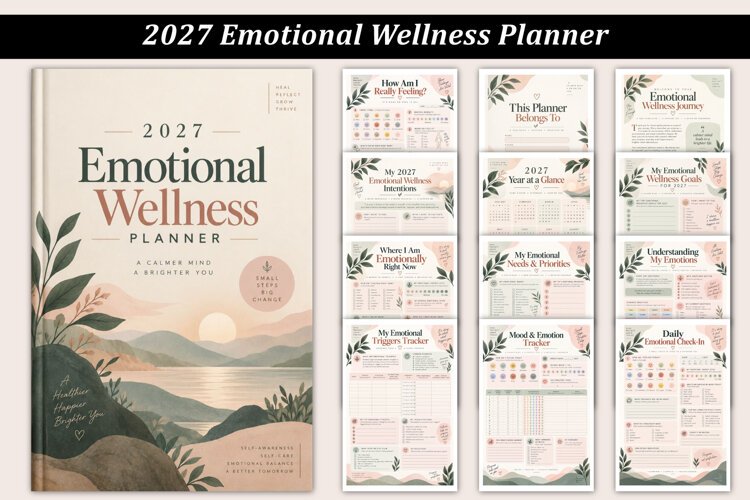 2027 Emotional Wellness Planner example image 1