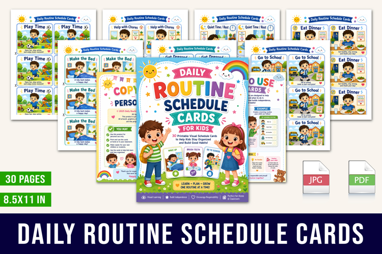 Daily Routine schedule Cards