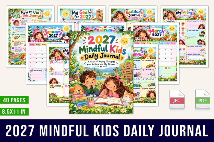 2027 Mindful Kids Daily Journal