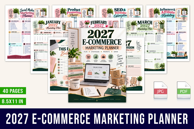 2027 E-Commerce Marketing Planner example image 1