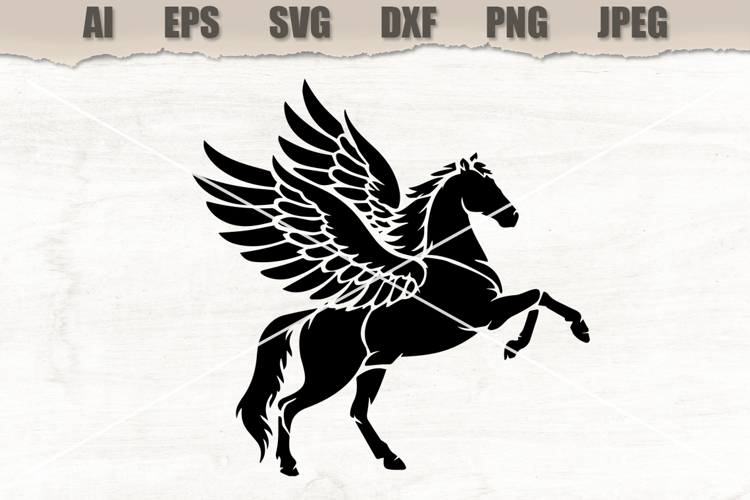 Stencil Pegasus Horse example image 1