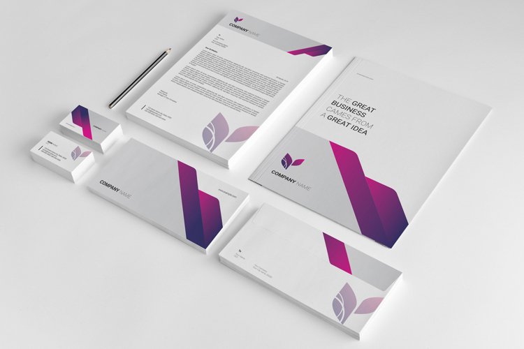 Corporate Identity design Template, Illustrator Template example image 1