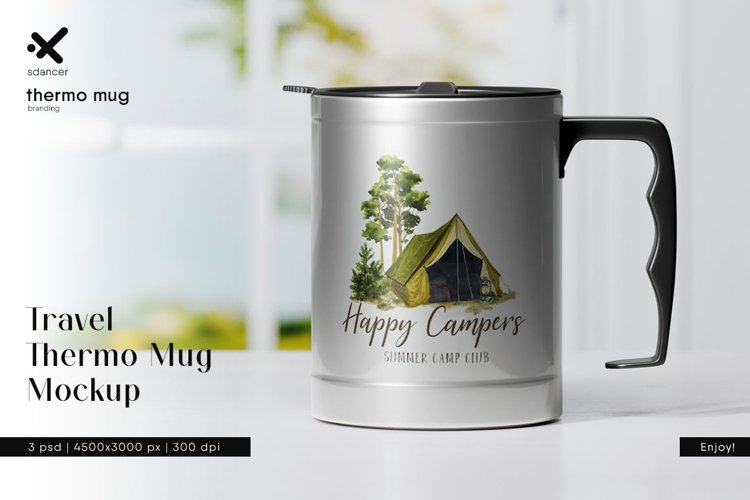 Travel Thermo Mug Mockup example image 1