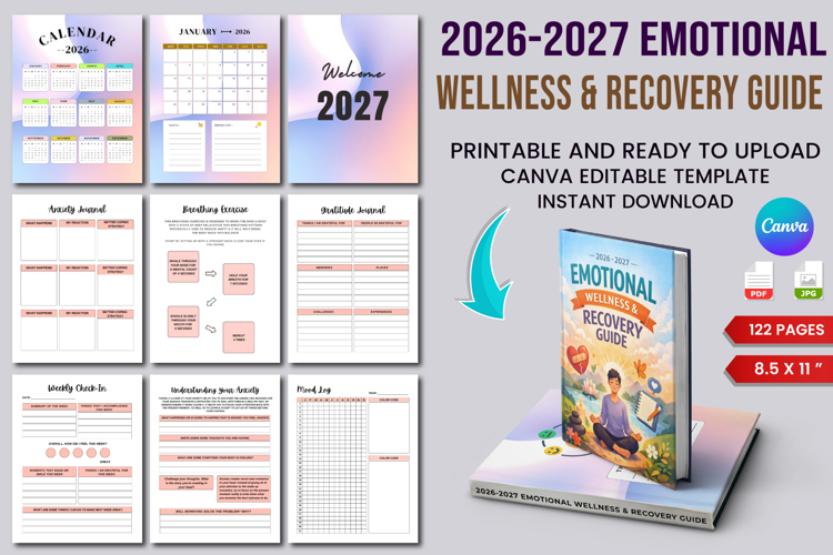 20262027 Emotional Wellness & Recovery Planner