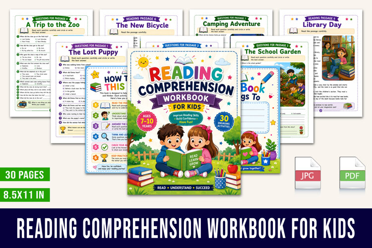Reading Comprehension Workbook example image 1