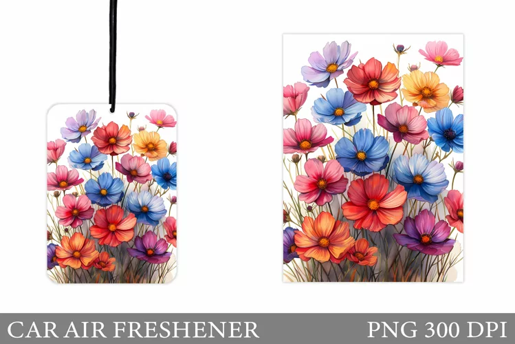 Floral Car Air Freshener. Flowers Car Air Freshener Design