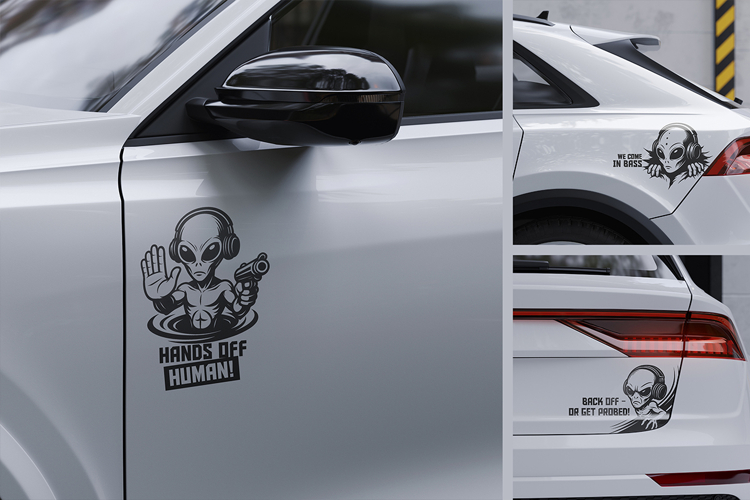 Car Sticker Mockup