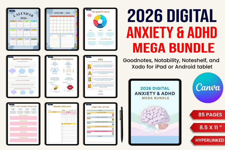 2026 Digital Anxiety & ADHD Mega Bundle