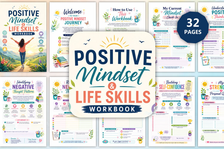 Positive Mindset & Life Skills Workbook example image 1