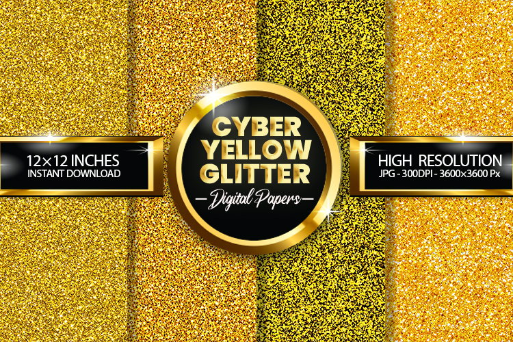 Yellow Glitter Background Image 24