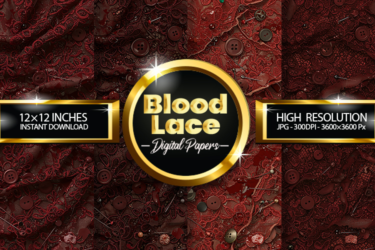 Blood lace Digital Papers - 04 Variations