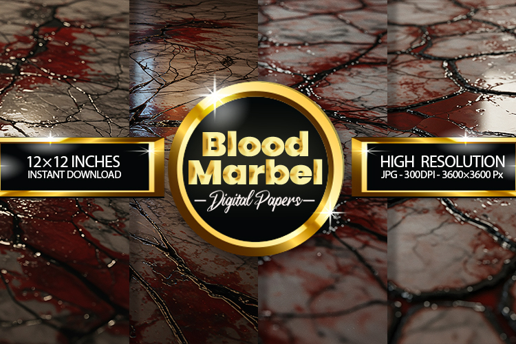 Blood Marbel Digital Papers - 04 Variations