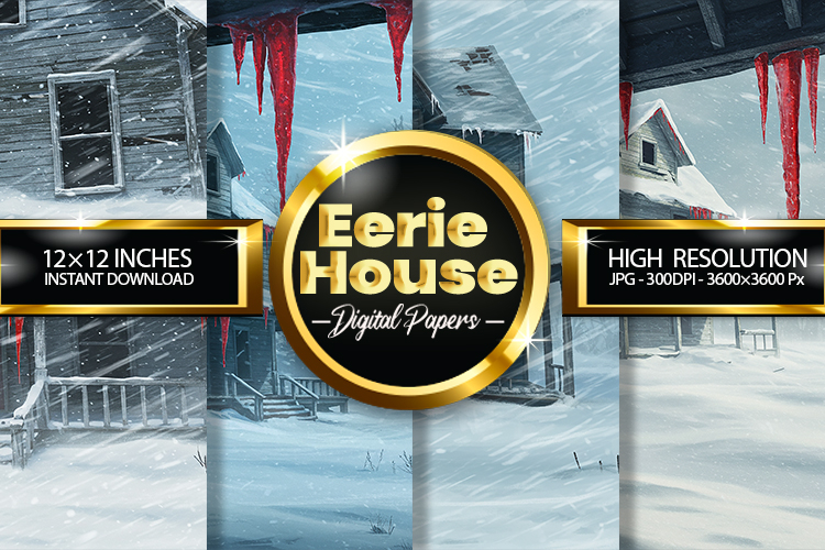 Eerie House Digital Papers - 04 Variations