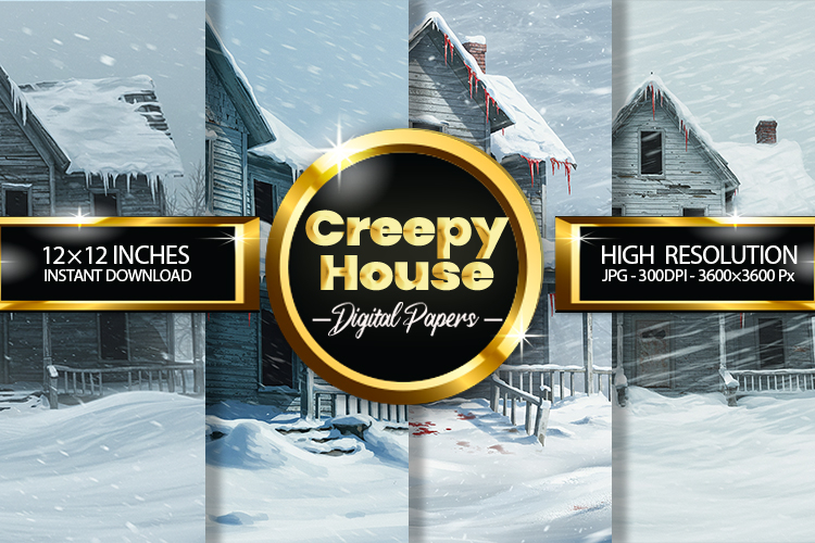 Creepy House Digital Papers - 04 Variations