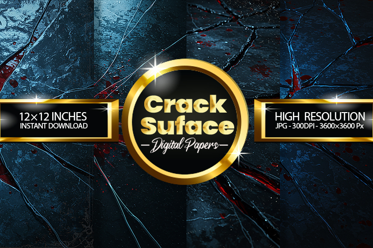 Crack Surface Digital Papers - 04 Variations