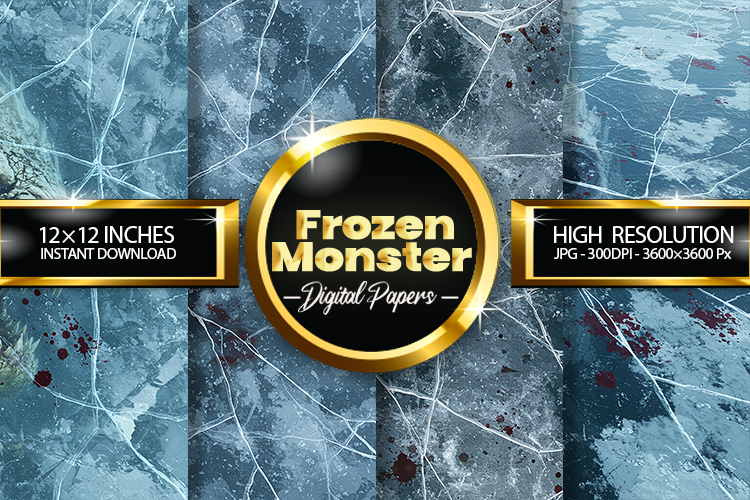 Frozen monster Digital Papers - 04 Variations