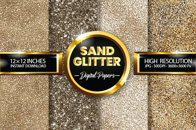 Sand Glitter Digital Papers - 04 Variations