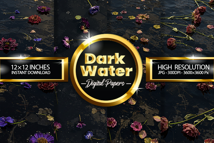 Dark Water Digital Papers - 04 Variations