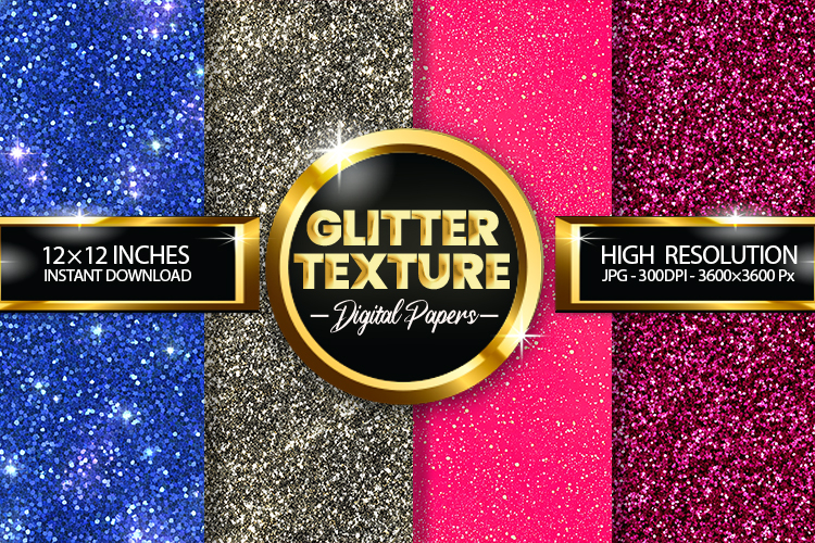 Glitter Texture Digital Papers - 04 Variations