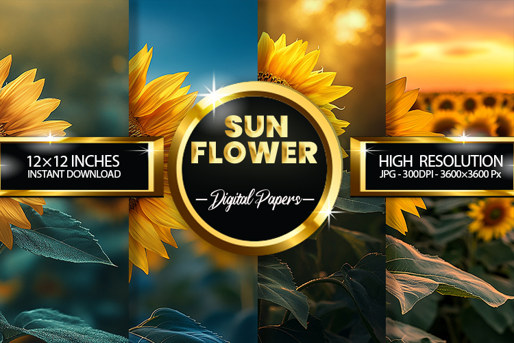 SunFlower Digital Papers - 04 Variation
