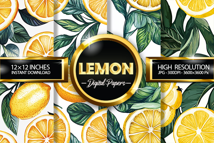 Watercolor Lemon Clipart