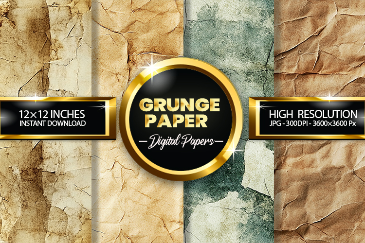 Grunge Paper Digital Papers - 04 Variations