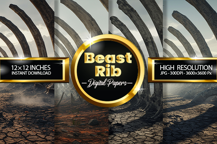 Beast Rib Digital Papers - 04 Variations