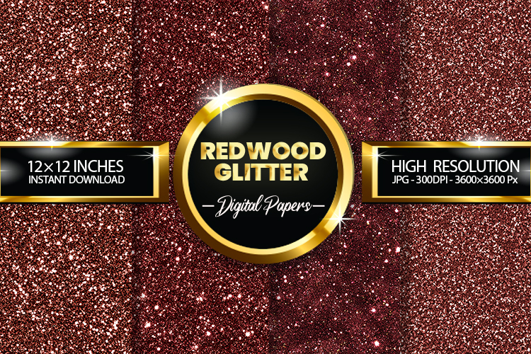Redwood Glitter Digital Papers - 04 Variations