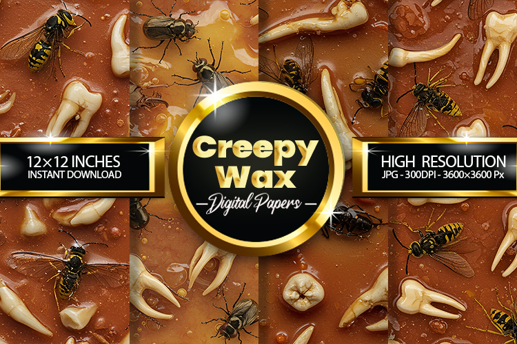 Creepy Wax Digital Papers - 04 Variations