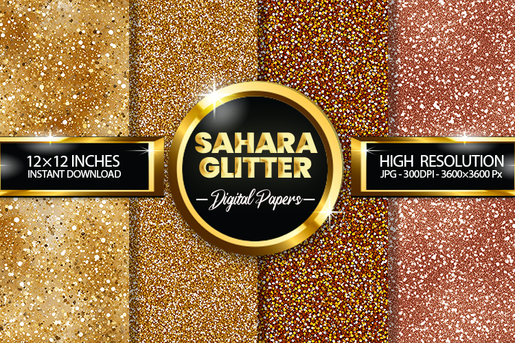 Sahara Glitter Digital Papers - 04 Variations